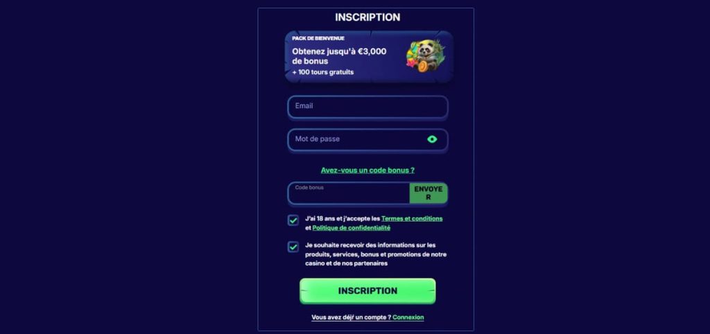 SpinPanda Casino inscription